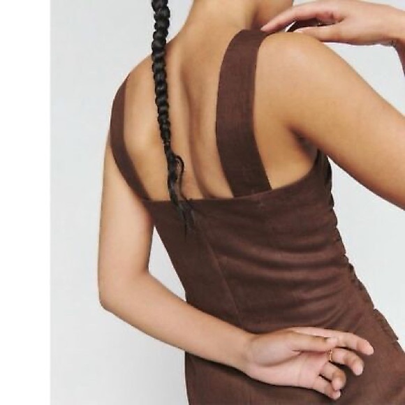 NWT Reformation Kerrigan Linen Dress (in Cafe) - Picture 3 of 10